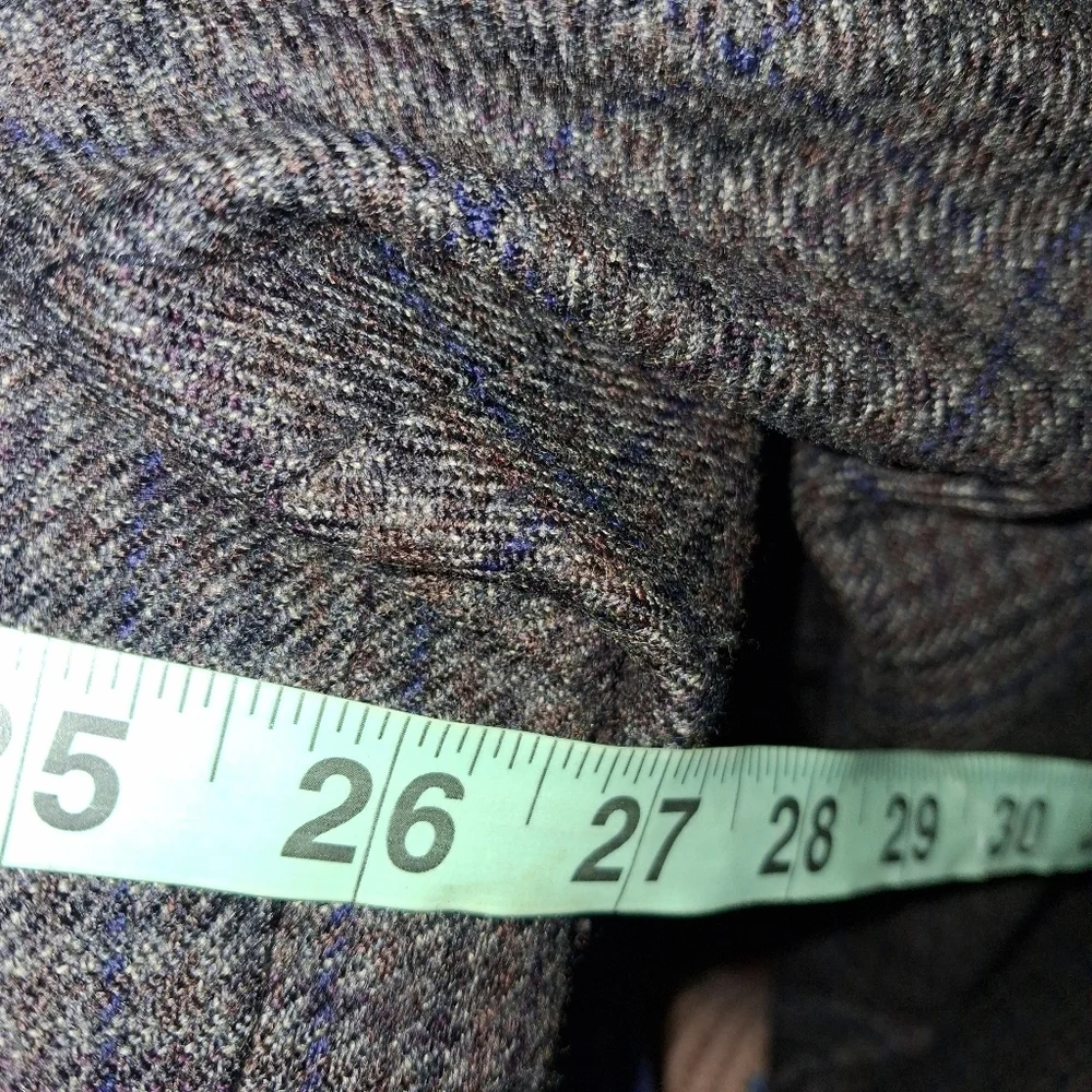 Croft And Barrow Men's Black and Gray Lambswool Houndstooth Blazer In A 48R.